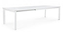 Tavolo Allungabile Konnor 200-300x110 cm Bianco in Alluminio