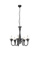 Lampadario da Interno  E14 in Metallo Antracite