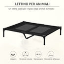 Brandina per Cani Grandi con Borsa di Trasporto 92x76x18 cm in Metallo e Tessuto Oxford Nero