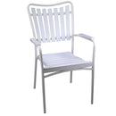 Poltrona da Giardino in Polywood con Schienale Svasato 55x63H93cm Creta Bianca