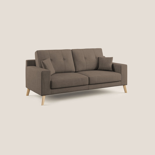 Divano 2 Posti 166x95x91 cm in Tessuto Marrone sconto