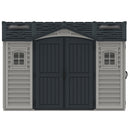 Casetta Box Da Giardino 326x240x235 cm in PVC Grigio/Grigio Scuro