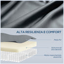 Poltrona Reclinabile Massaggiante e Riscaldata 82x99x103 cm 8 Punti Massaggio con Telecomando in Pelle PU Grigio Chiaro      