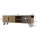 Mobile porta TV 160x35x49 cm Foot rovere