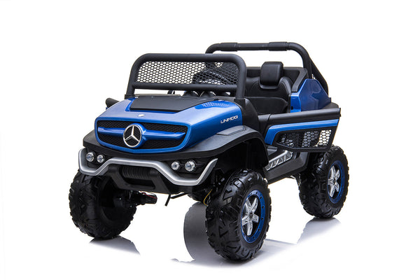 Macchina Elettrica per Bambini 12V con Licenza Mercedes Unimog Blu sconto