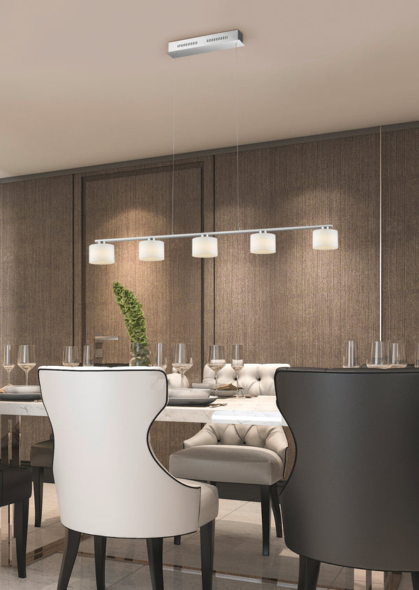 acquista LED-Pendelleuchte für den Innenbereich aus matt vernickeltem Metall