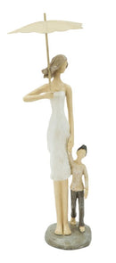 Donna More con Bambino 12,5x9,8x28,5 cm in Poliresina
