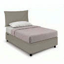 Letto Singolo Contenitore Imbottito Similpelle Cappuccino BoxMax Testata Soft Varie Misure