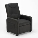 Poltrona Relax Reclinabile Manuale 62x71x100 cm in Tessuto Nero