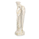 Angelo in Resina bianco oro con lanterna cm 15x11xh40