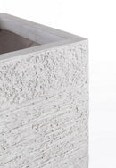 Set 3 Vasi Graffiti Quadrato Bianco Alto