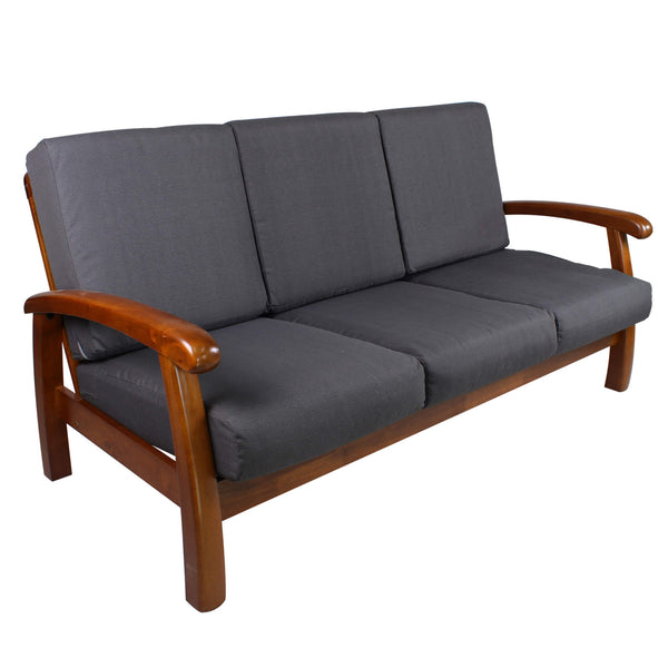 online Vandi Graues 3-Sitzer Holzsofa 175x85x83cm