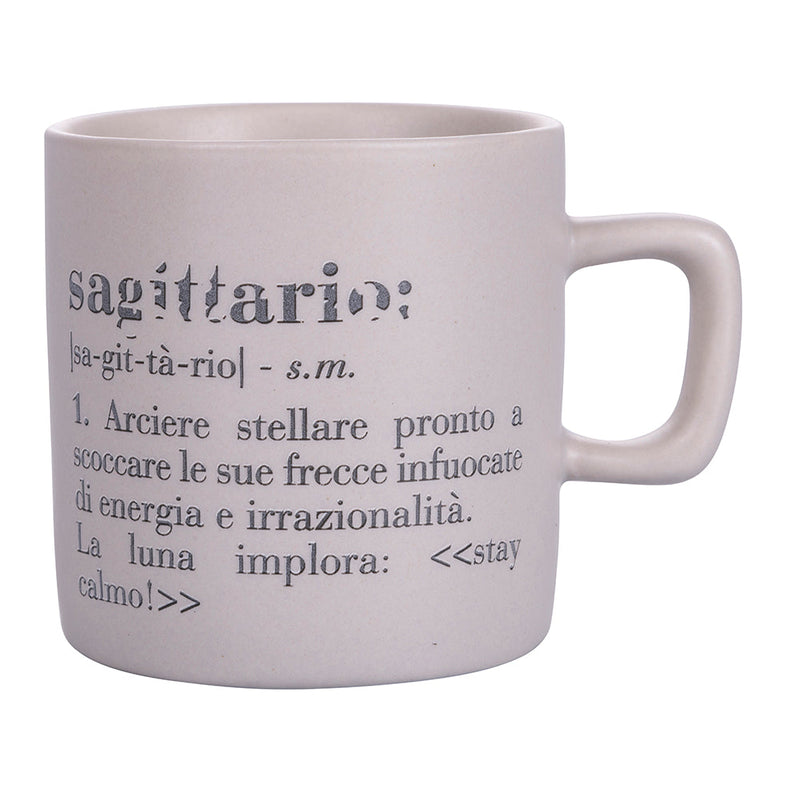 Tazzina Caffè Zodiaco "sagittario" Ø6x6,5 cm in Bone China VdE Tivoli 1996 Beige