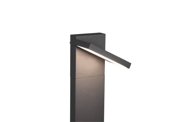 Anthrazitfarbener LED-Außenmast aus Aluminium online