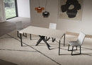 Consolle Allungabile 90-196x40x77 cm Saki Small Cashmere Gambe Antracite 