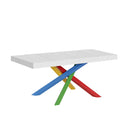 Tavolo Allungabile 140-400x90x77 cm Volantis Premium Bianco Frassino Telaio 4B 