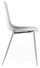 Set 4 Sedie 49x48,5x88 cm in Polipropilene Grigio Chiaro