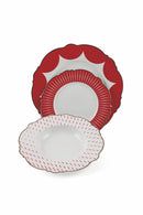 Servizio Piatti 18 Pezzi in Porcellana Villa d'Este Home Tivoli Wonderland Rosso