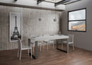 Tavolo Allungabile 120/380x90 cm Tecno Bianco Frassino Gambe Antracite      