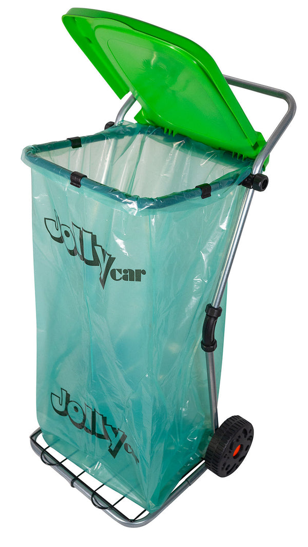 prezzo Müllsackhalter für den Außenbereich mit roten Stahlrädern