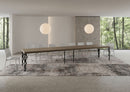 Tavolo Allungabile 200-460x90x77 cm Karamay Premium Tortora Telaio Antracite 