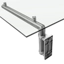 Pensilina Tettoia 120x80x0,8 cm in Vetro con Staffe in Acciaio 
