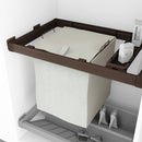 Kit Cesto Biancheria e Vaschette per Mobile con Guide Chiusura Soft Emuca Moka