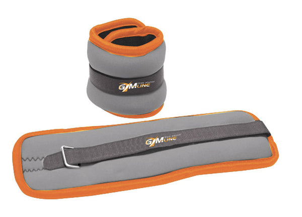 Set Polsiera Cavigliera 3 Kg (1,5+1,5) Regolazione con Velcro in Neoprene Grigio e Arancione sconto