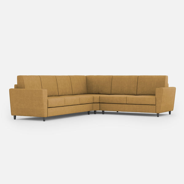 Divano Angolare 6 Posti 288x248x85 cm Yasel in Tessuto Ocra acquista