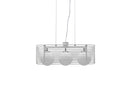 Lampada a Sospensione 25x60xH120 cm in Metallo Cage Bianco