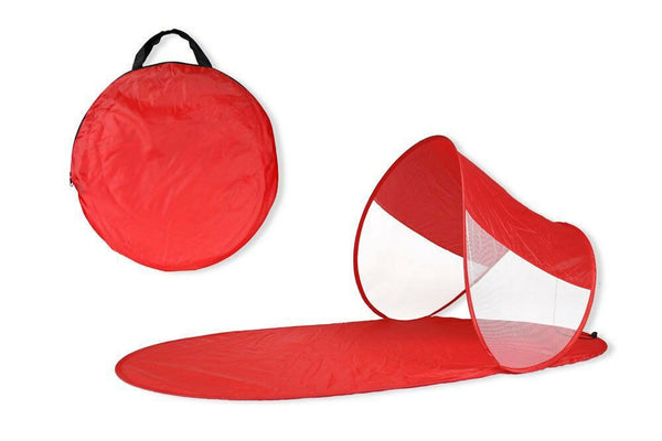 Strandmatte 139 x 66 x 58 cm Pop-Up-Struktur mit Sonnenschirm Wasserdichter Stoff Rot acquista