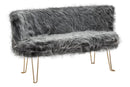 Divanetto 2 Posti 134x54x77 cm in Tessuto Imbottito