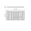 Portaposate per Cassetti 100 cm in Plastica Emuca Optima Grigio 