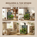 Acquario 30x30x45,5 cm Capacità 36L con Filtro Integrato e Luce LED in ABS e vetro Temperato Nero      