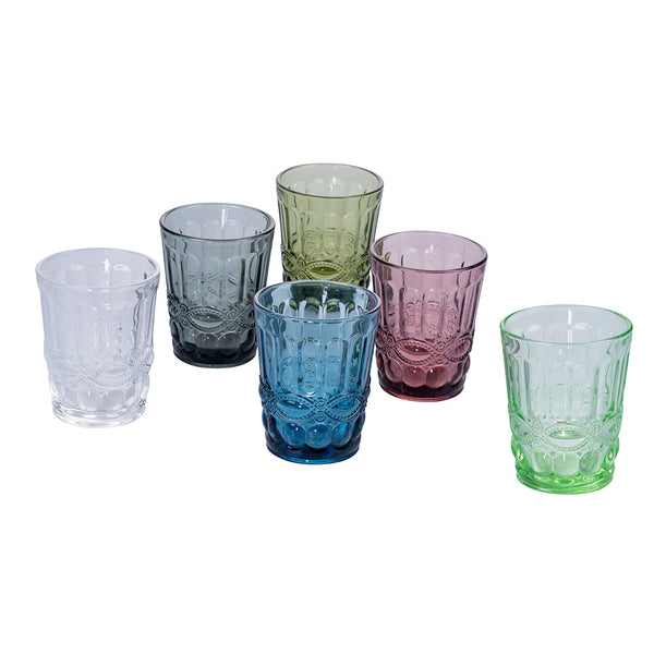 online Set 6 Acqua Nobilis Gläser in Glas Villa d'Este Home Tivoli 6 verschiedene Farben