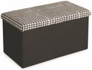 Baule Cassapanca Pouf Contenitore in MDF Soriani Pied de Poule