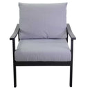 Set Salotto da Giardino Divano 2 Poltrone e Tavolino in Alluminio Shelton Antracite