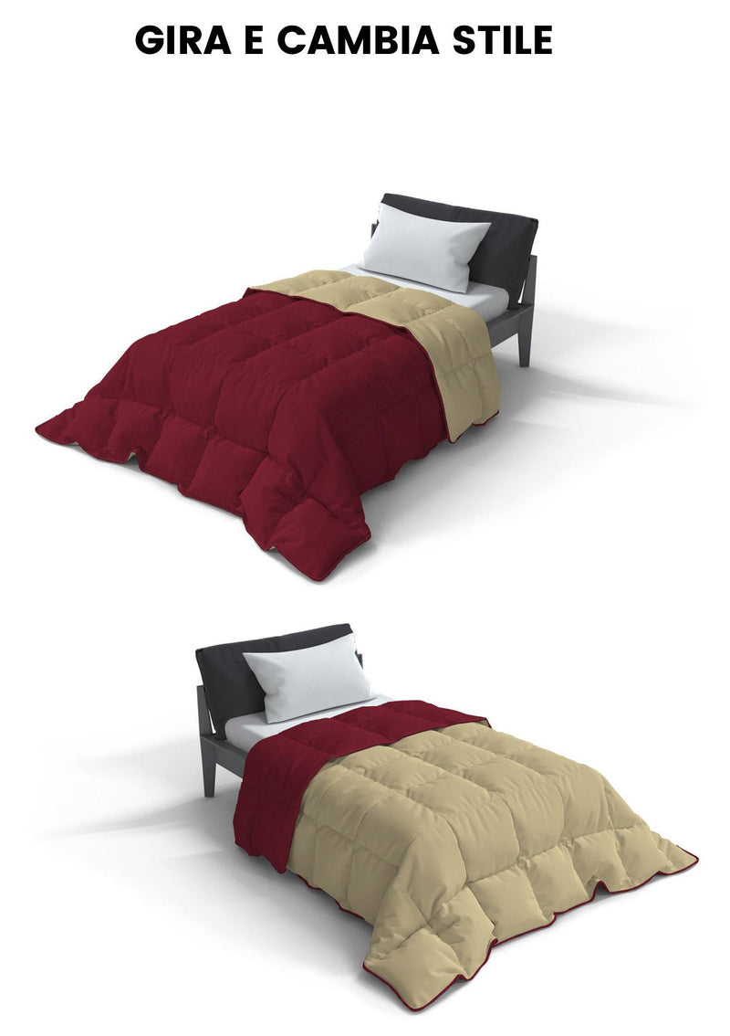 Trapunta Invernale Doubleface 300gr Bordeaux\/Panna