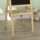Lavagna 3 in 1 con Cavalletto per abambini 58x50,5x109 cm con Cestini Legno Naturale