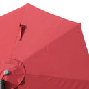 Ombrellone Decentrato da Giardino in Acciaio Ø2,95x2,5 m 360° Rosso 