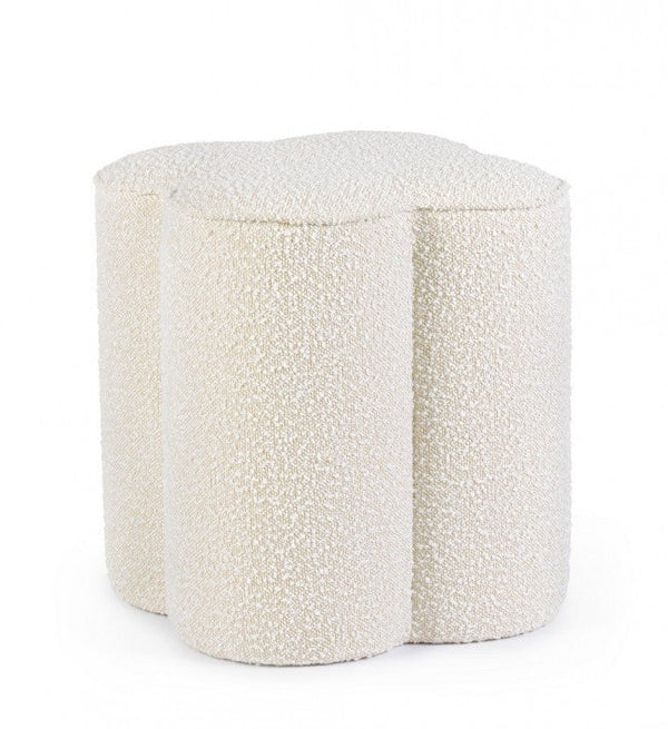 sconto Pouf 40x40x45 cm Cointa in Bouclè Naturale