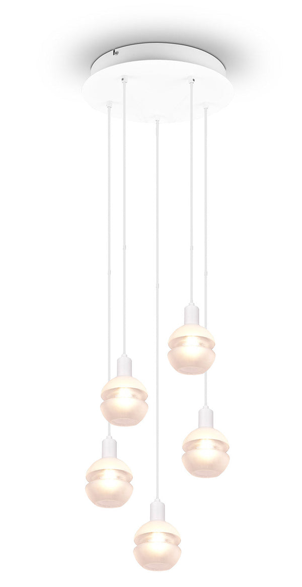 Lampada a Sospensione da Interno Attacco E14 in Metallo Bianco Opaco prezzo