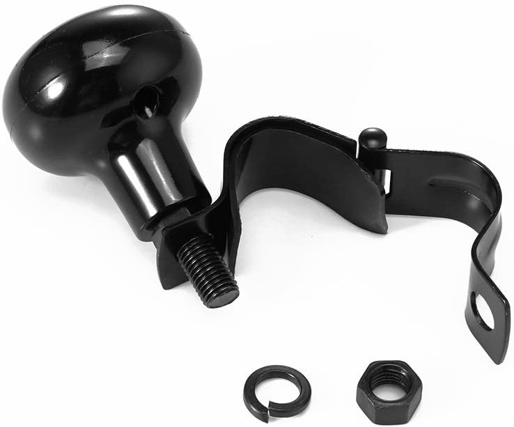 Pomello per Volante Universale 10 cm in Plastica e Acciaio Nero