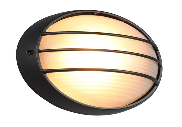 Plafoniera da Esterno Attacco E27 in Alluminio Nero Opaco acquista