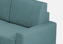 Divano Angolare 6 Posti 286x246x85 cm Sakar in Tessuto Petrolio