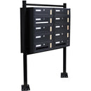 Cassetta Postale 160x60x17 cm 10 Posti con Supporto in Metallo Antracite