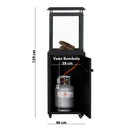 Stufa a Gas da Esterno Raven 8kW Riscaldatore a Propano con Copertura Nero