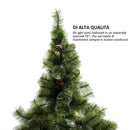 Albero di Natale Artificiale 150 cm 229 Rami con 35 Pigne 