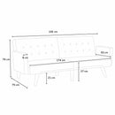 Divano Letto 192x75x76 cm in Tessuto Beige