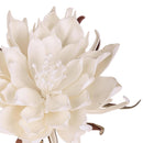 Set 2 Fiori di Ninfea Artificiali Altezza 108 cm Bianco